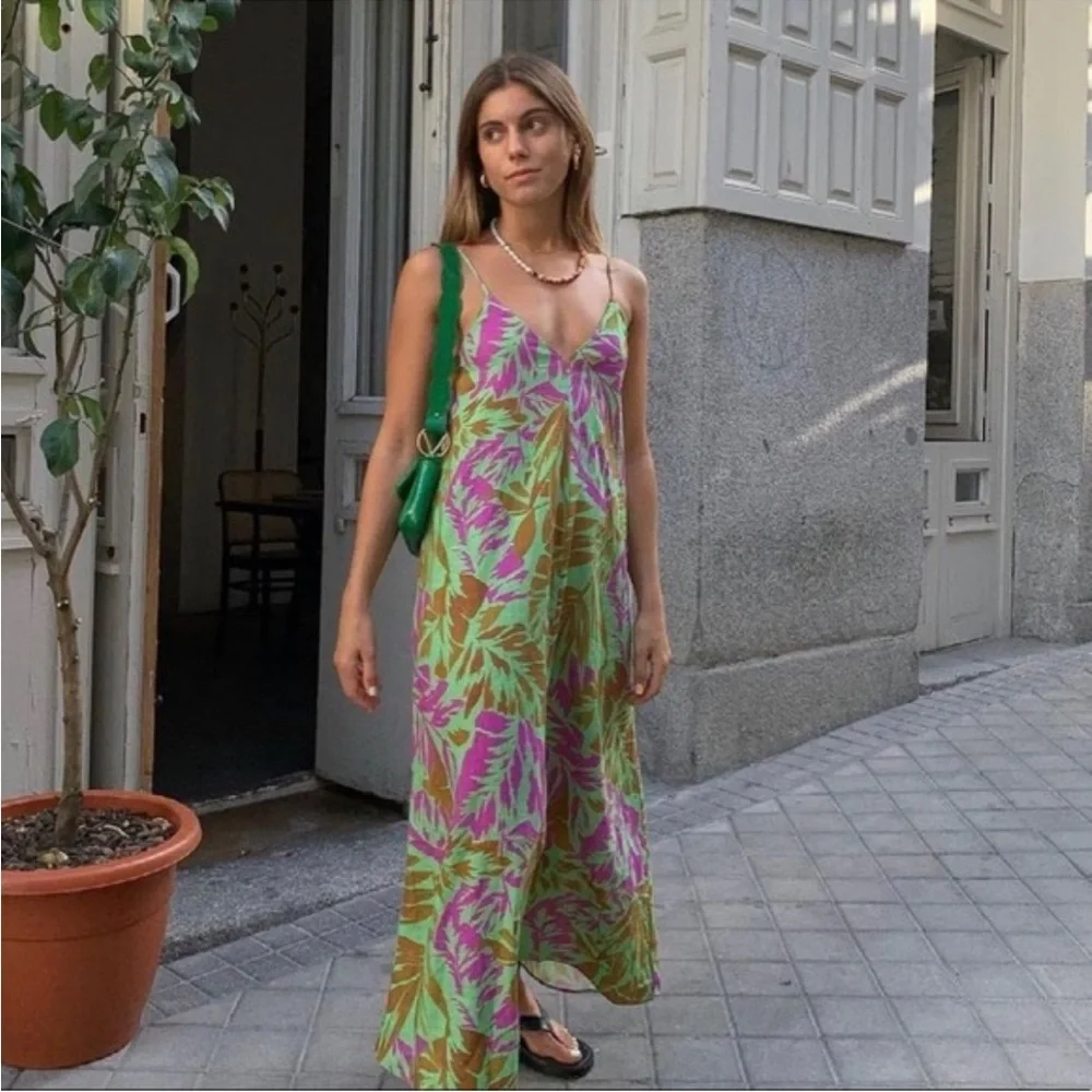 Zara Linen Blend Dress - Picture 1 of 6